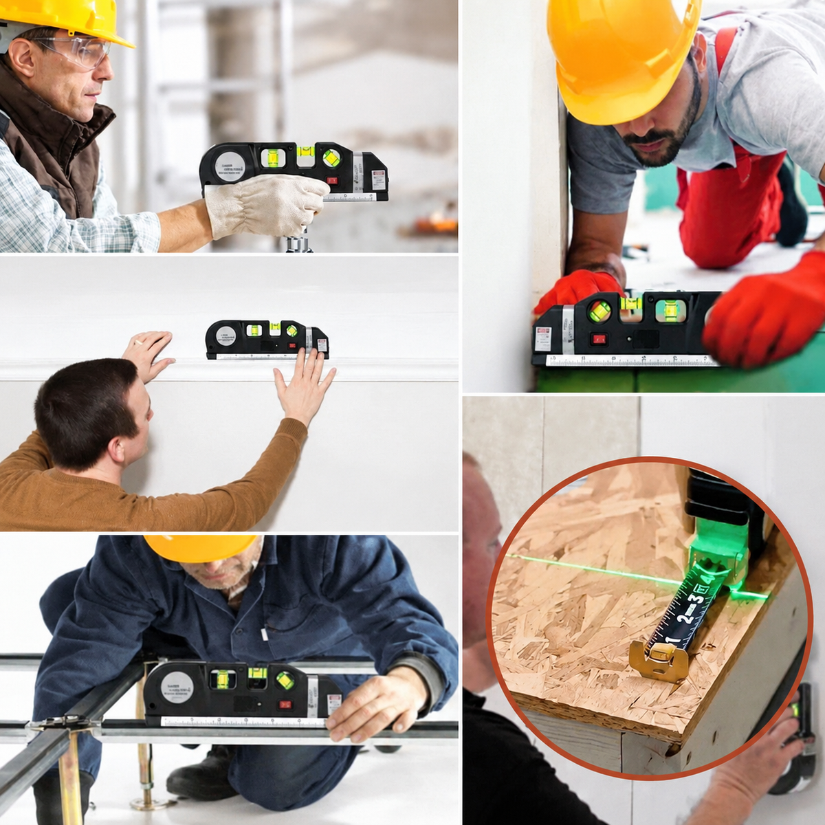 3-in-1 Measuring Tool – Spirit Level, Line Laser & Tape Measure