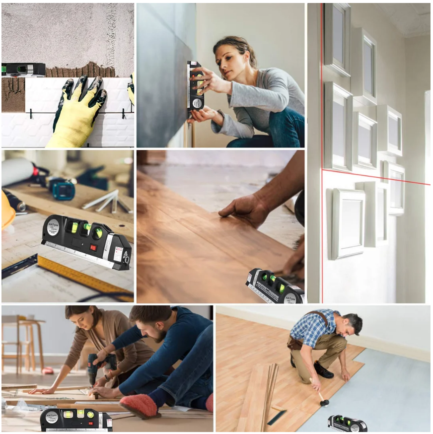 3-in-1 Measuring Tool – Spirit Level, Line Laser & Tape Measure
