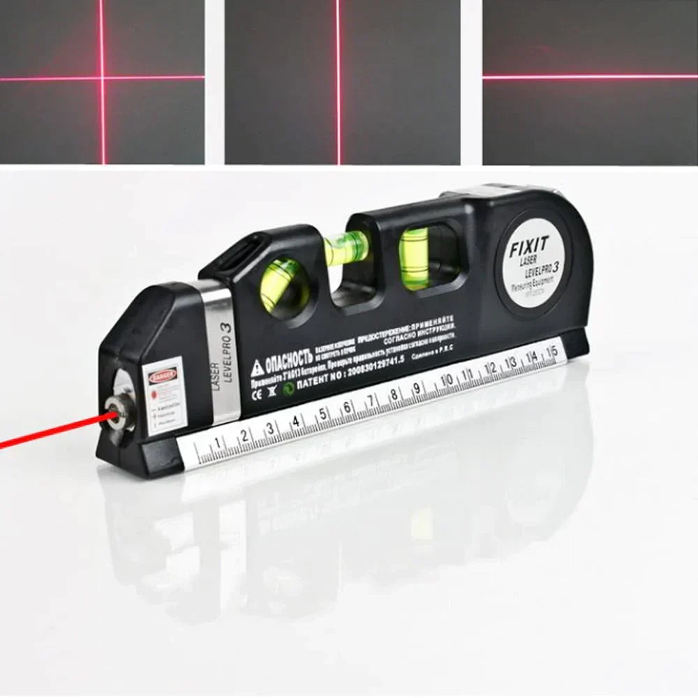 3-in-1 Measuring Tool – Spirit Level, Line Laser & Tape Measure