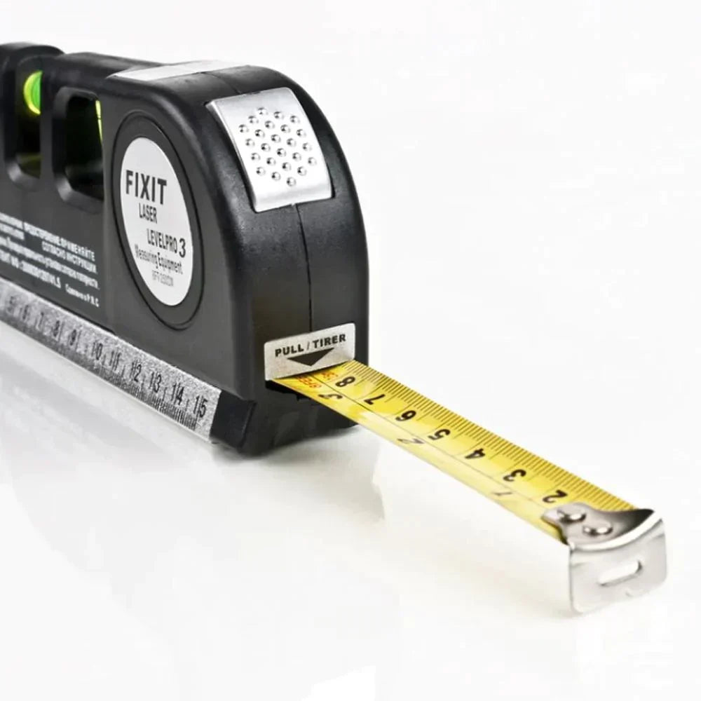 3-in-1 Measuring Tool – Spirit Level, Line Laser & Tape Measure