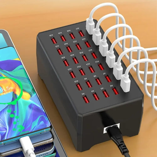 30-Port USB Charging Station – 150W Multi-Device Charger with Cooling