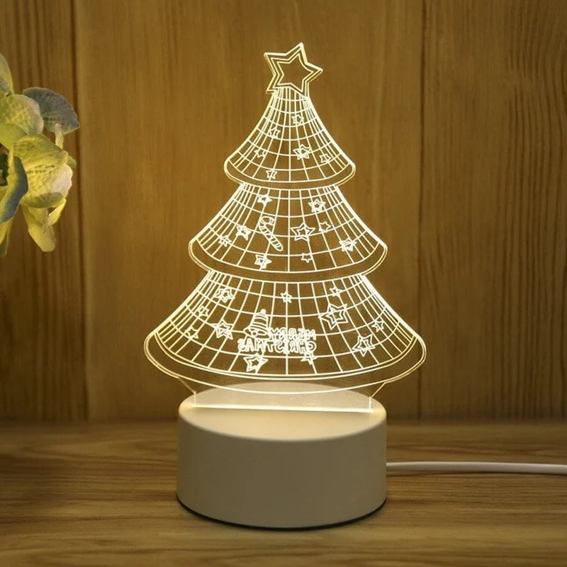 3D LED Night Lamp – USB Illusion Light with Three Color Modes, Multiple Designs