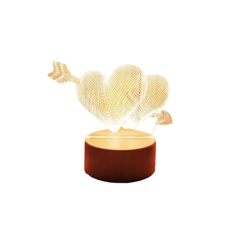 3D LED Night Lamp – USB Illusion Light with Three Color Modes, Multiple Designs