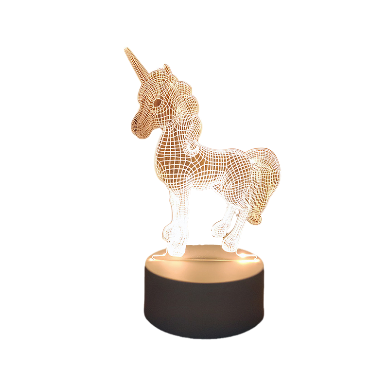 3D LED Night Lamp – USB Illusion Light with Three Color Modes, Multiple Designs