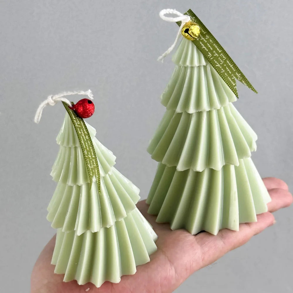 3D Pine Tree Candle Mould – Geometric Silicone Mould for Candles, Soap & Resin