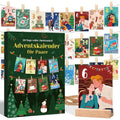 Advent Calendar for Couples 2026 – 24 Task Cards with Wood Stand, Clips & Jute Twine