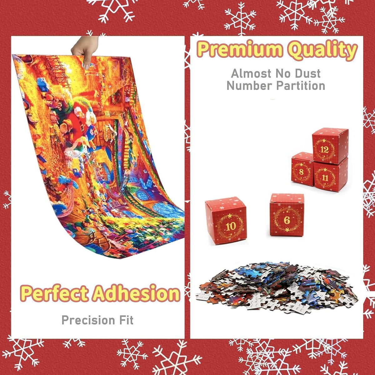 Advent Calendar Puzzle 2026 – 1008-Piece Christmas Jigsaw, 24 Boxes of 42 Pieces, Kids & Adults