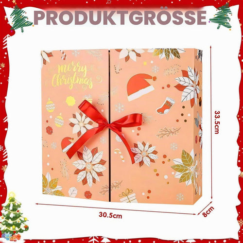 Advent Calendar to Fill – 24 Yellow Gift Boxes, Reusable Christmas Countdown Set, 13 x 12 x 3 in