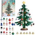 Advent Calendar with Mini Christmas Tree – 24-Day DIY Countdown with 30 Hand-Painted Ornaments for Kids