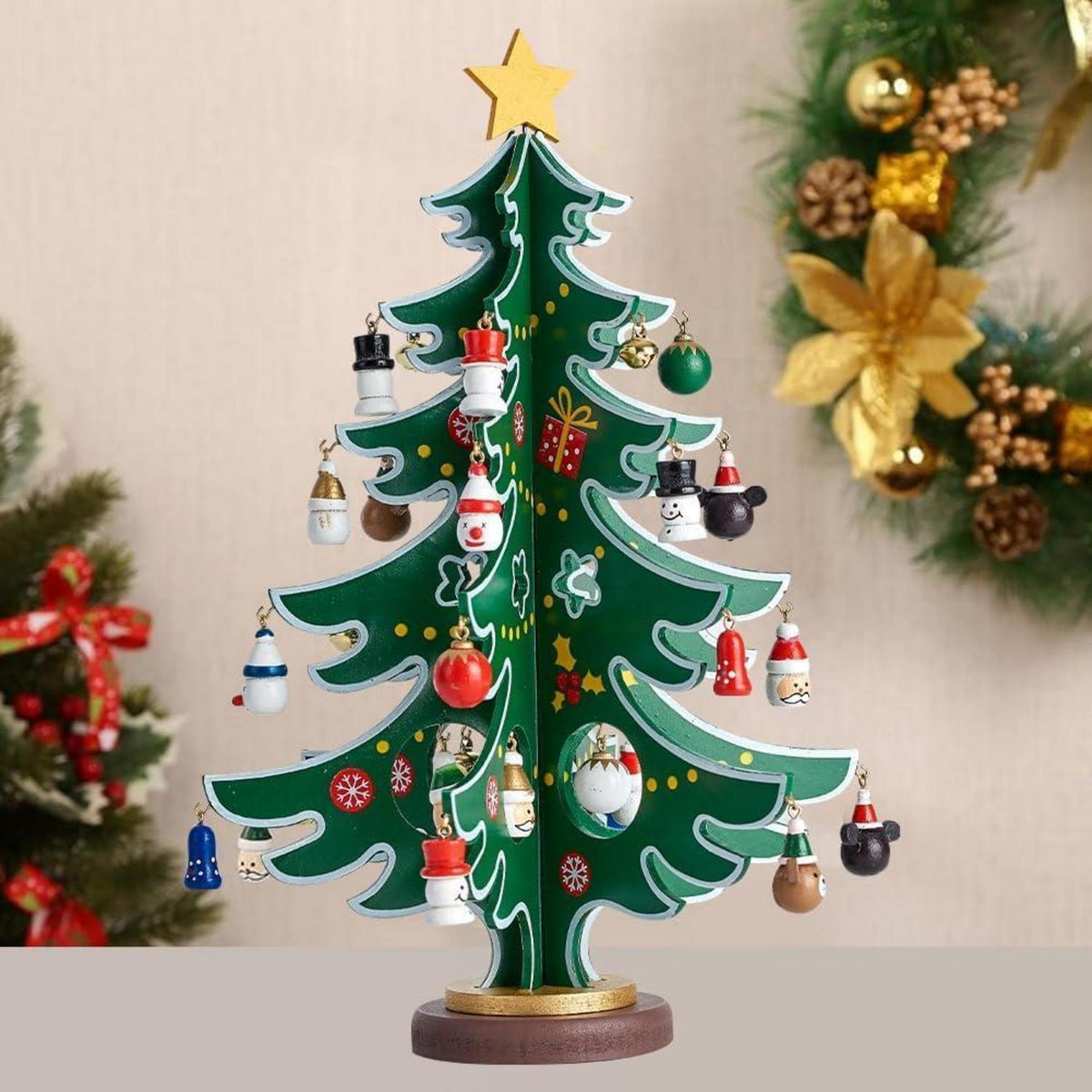 Advent Calendar with Mini Christmas Tree – 24-Day DIY Countdown with 30 Hand-Painted Ornaments for Kids