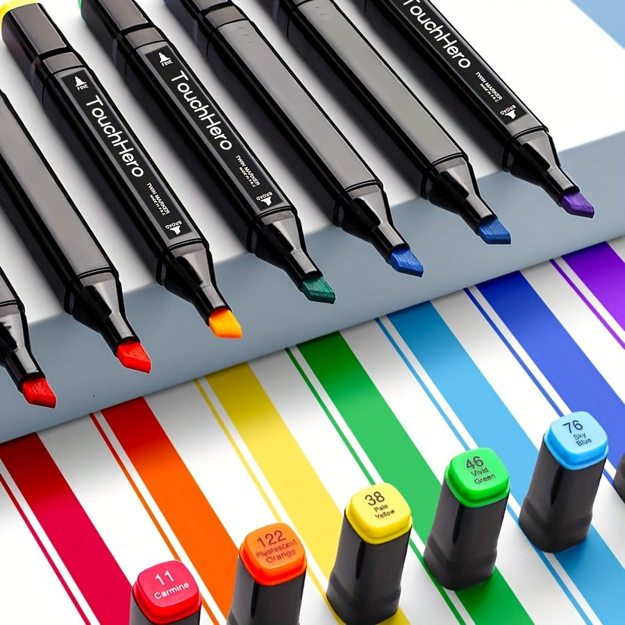 Alcohol Marker Set – 168 Colours with Dual Tips in Carry Case