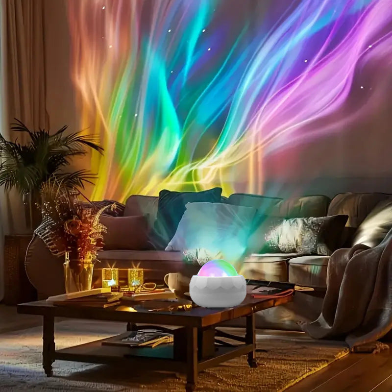 Aurora Projector Lamp – Northern Lights & Water Ripple, USB