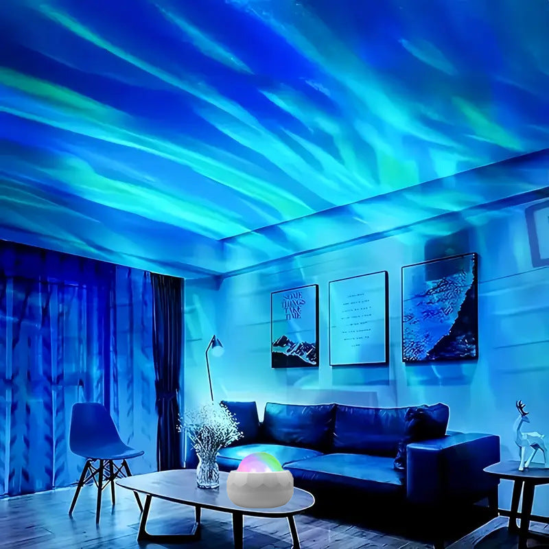 Aurora Projector Lamp – Northern Lights & Water Ripple, USB