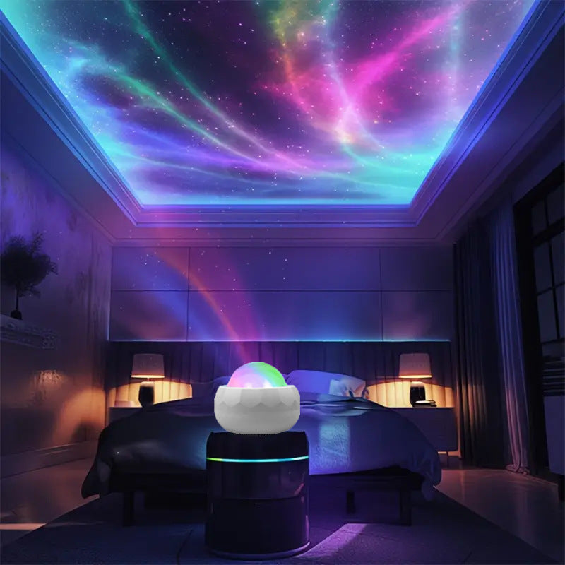 Aurora Projector Lamp – Northern Lights & Water Ripple, USB