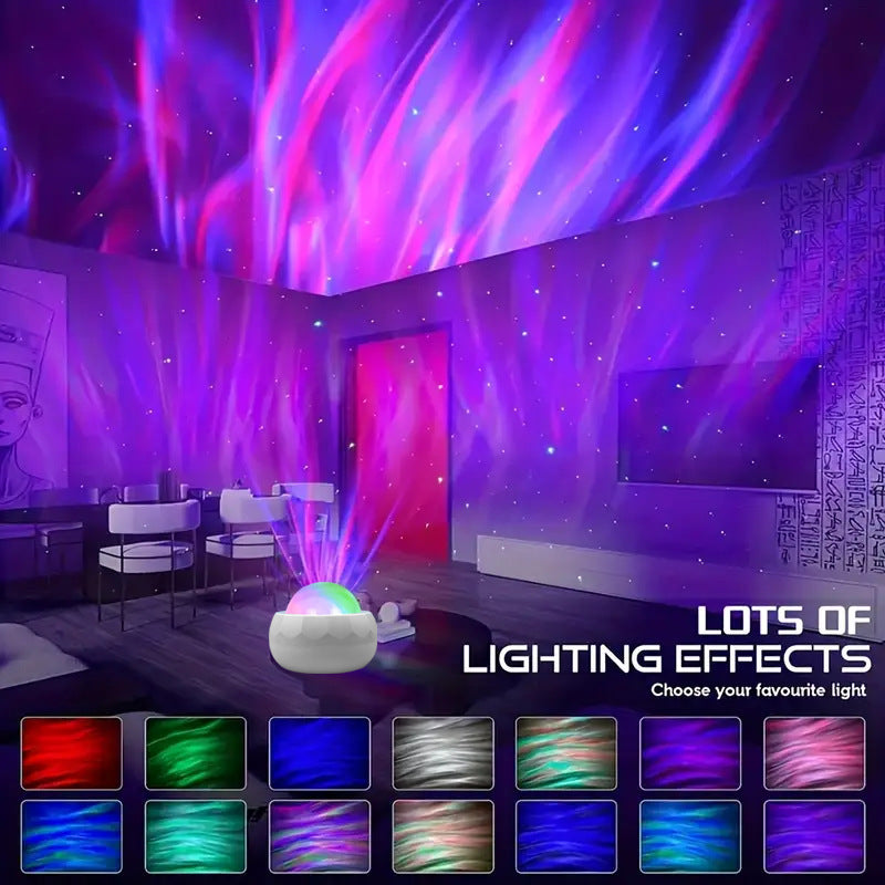 Aurora Projector Lamp – Northern Lights & Water Ripple, USB