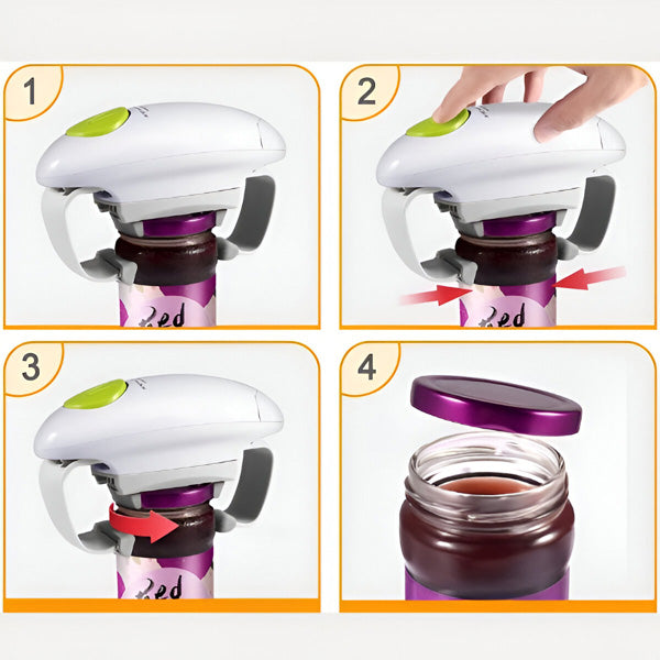 Automatic Electric Jar Opener – Hands-Free Lid Opener for All Sizes