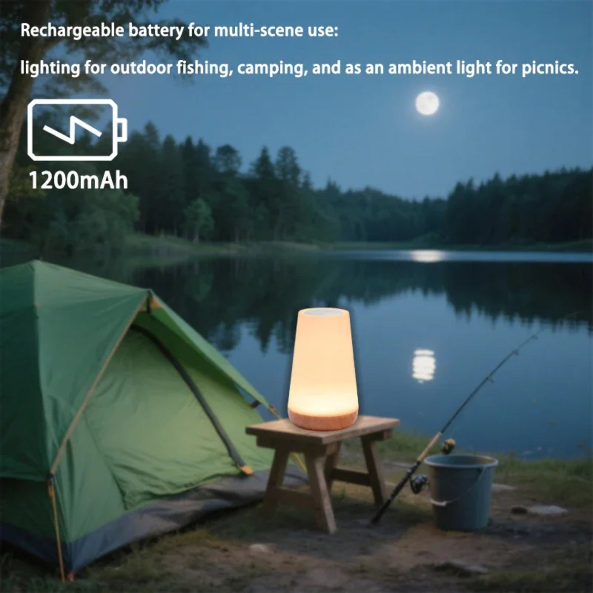 Bedside Table Lamp – USB Rechargeable, Remote & Dimming