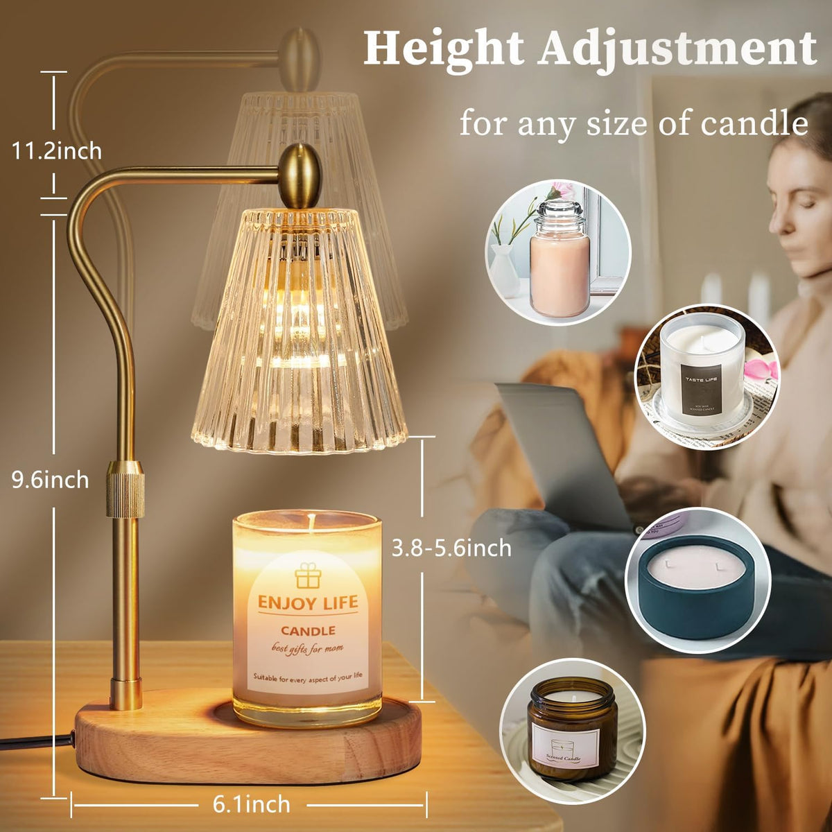 Candle Warmer Lamp – Cosy Glow Flame-Free Melter