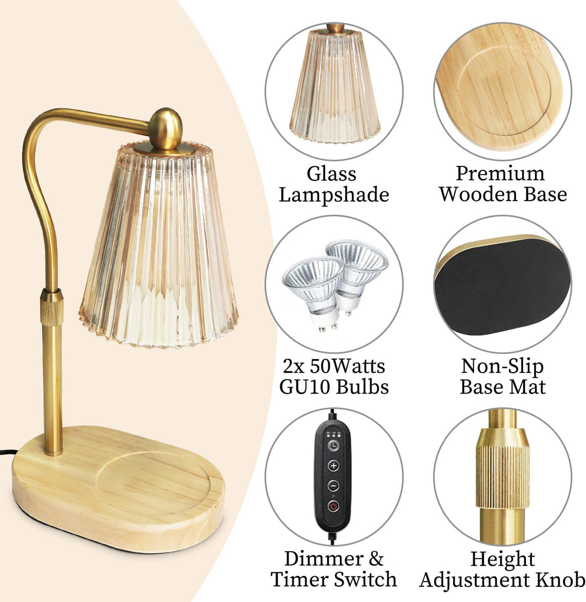 Candle Warmer Lamp – Cosy Glow Flame-Free Melter
