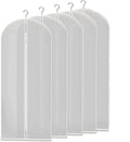 Clear Garment Storage Bags – Breathable Full-Zip Hanging Covers Set of 5
