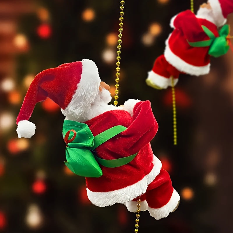 Climbing Santa Decoration – Battery-Powered Indoor Christmas Ornament
