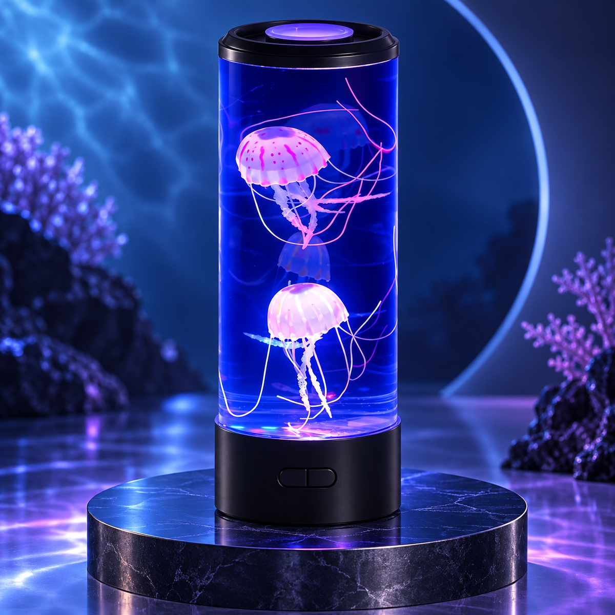 Colour-changing jellyfish lamp USB mood light