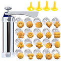 Cookie Press – Aluminium Dough Press with 20 Discs & 4 Nozzles
