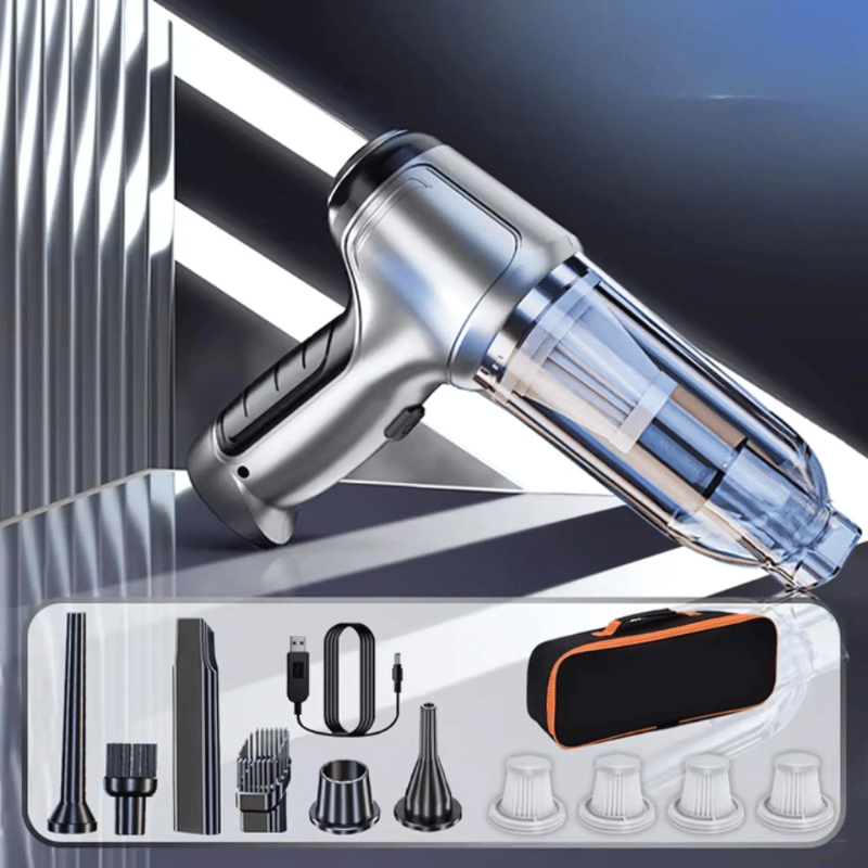 Cordless Car Vacuum – Handheld Vacuum with Attachments & Bag