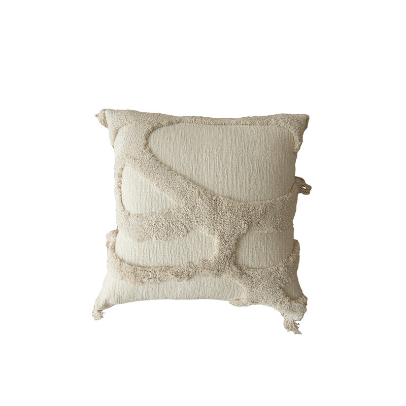 Cosy Throw Pillow Cover – Textured Beige, Single or Set of 5