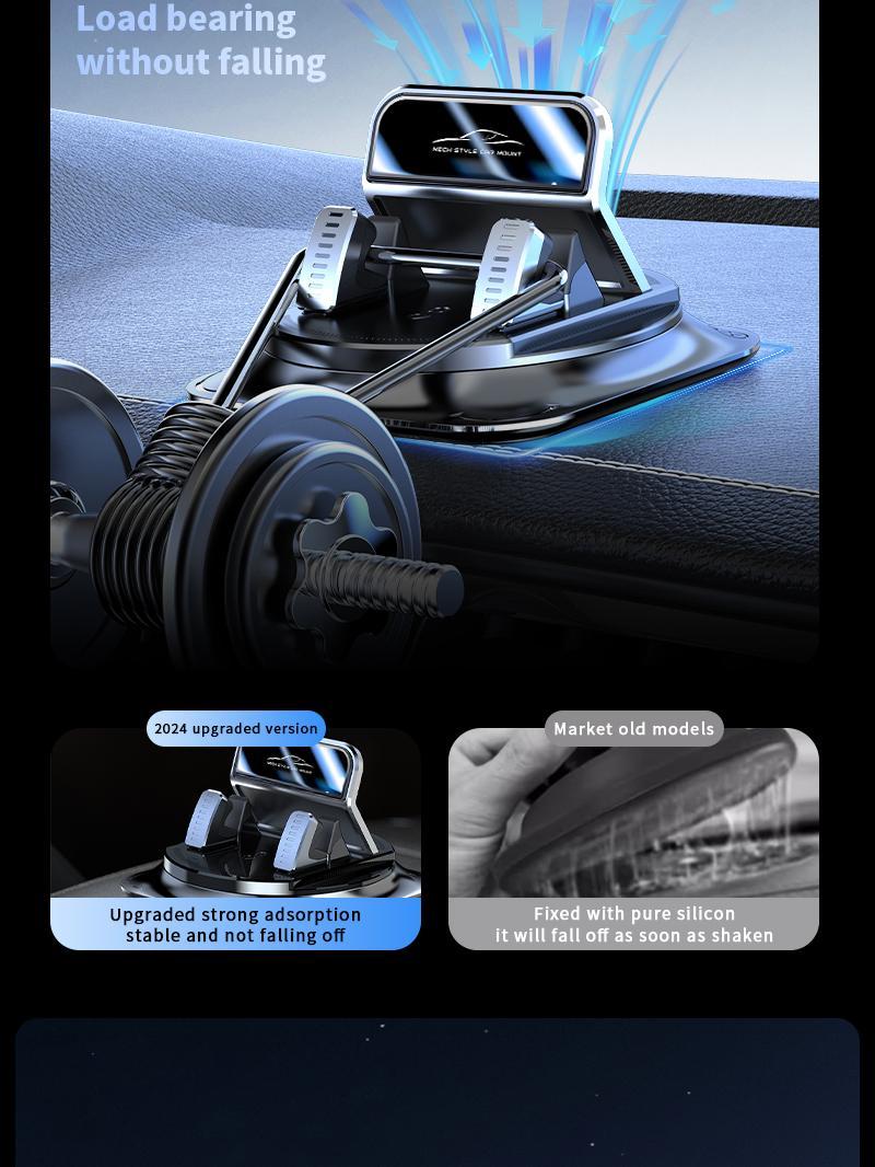 Dashboard Phone Holder – 360° Rotating Non-Slip Car Stand