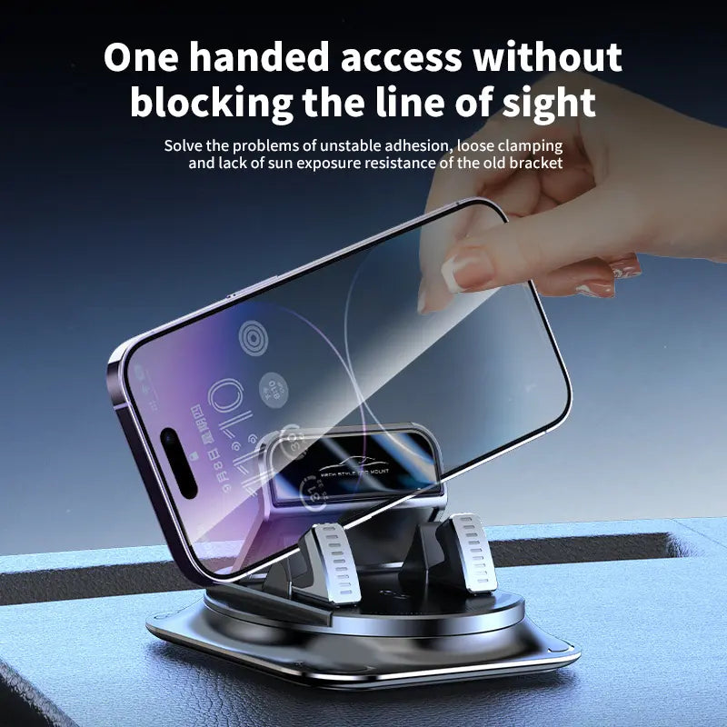 Dashboard Phone Holder – 360° Rotating Non-Slip Car Stand