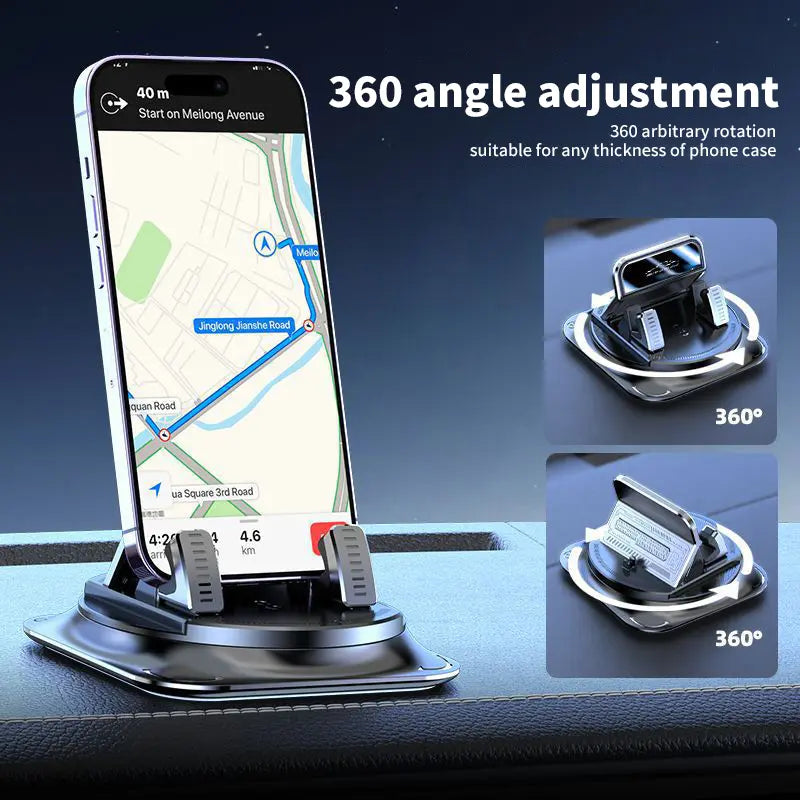 Dashboard Phone Holder – 360° Rotating Non-Slip Car Stand