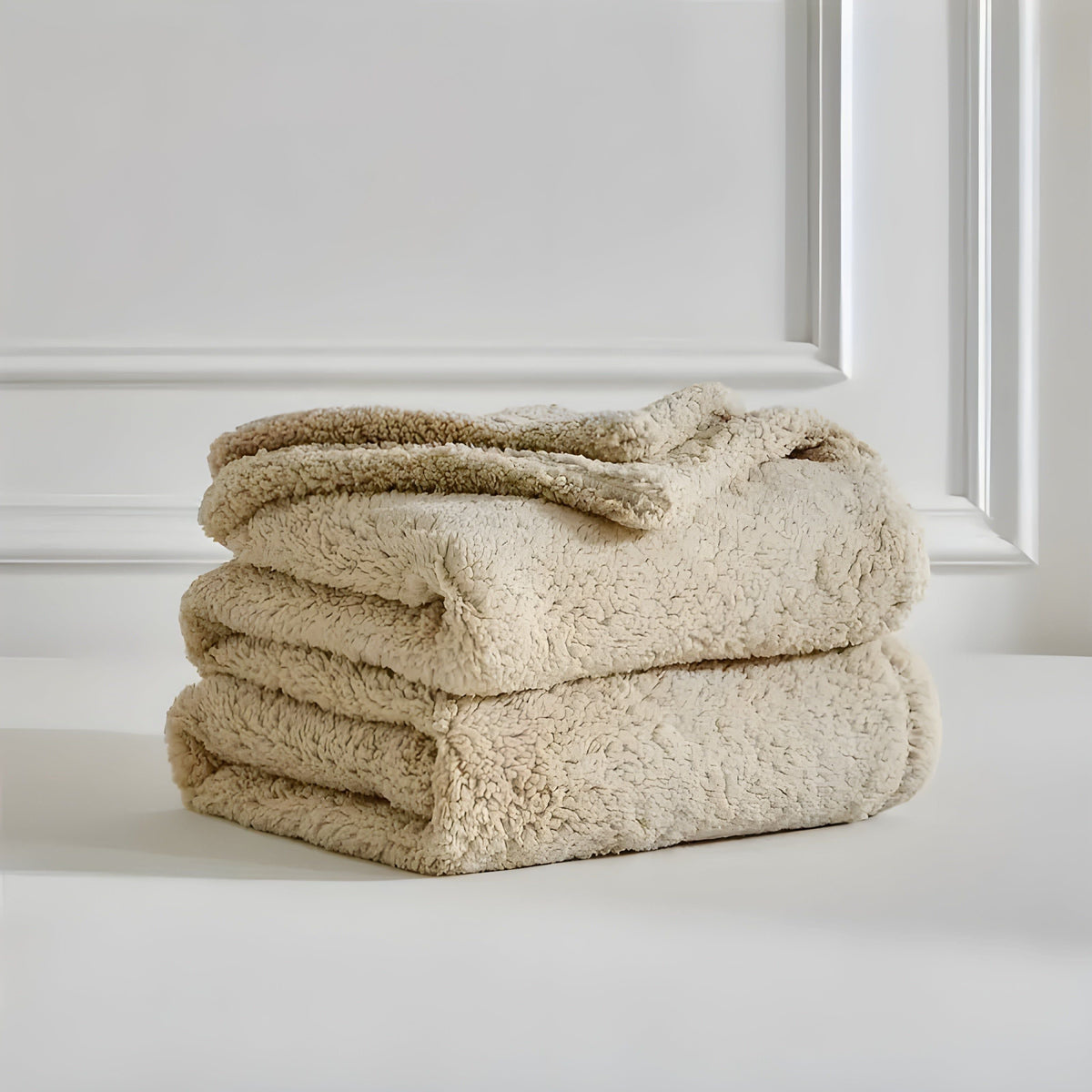Double-Sided Sherpa Fleece Blanket – Reversible & Warm