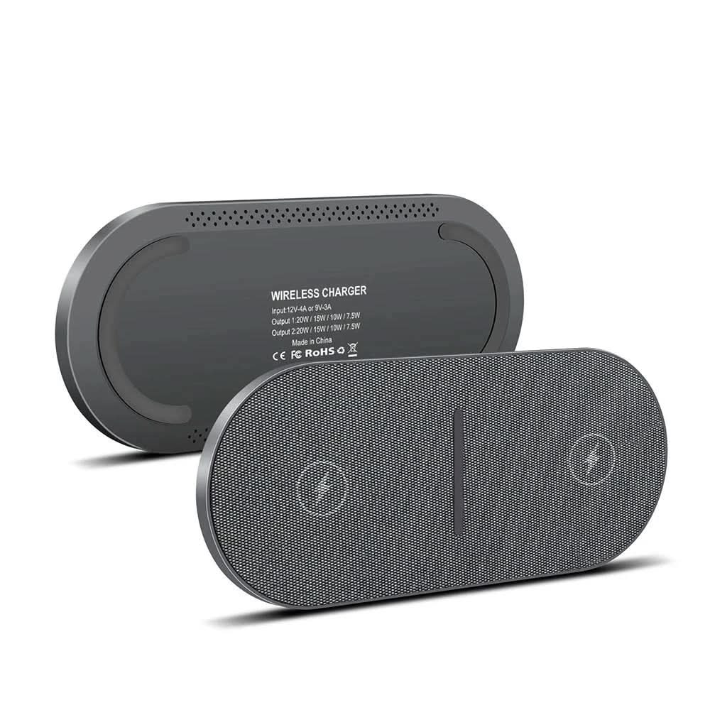 Dual Wireless Charging Station – Up to 40W, Fast Charge Two Devices with LED Status