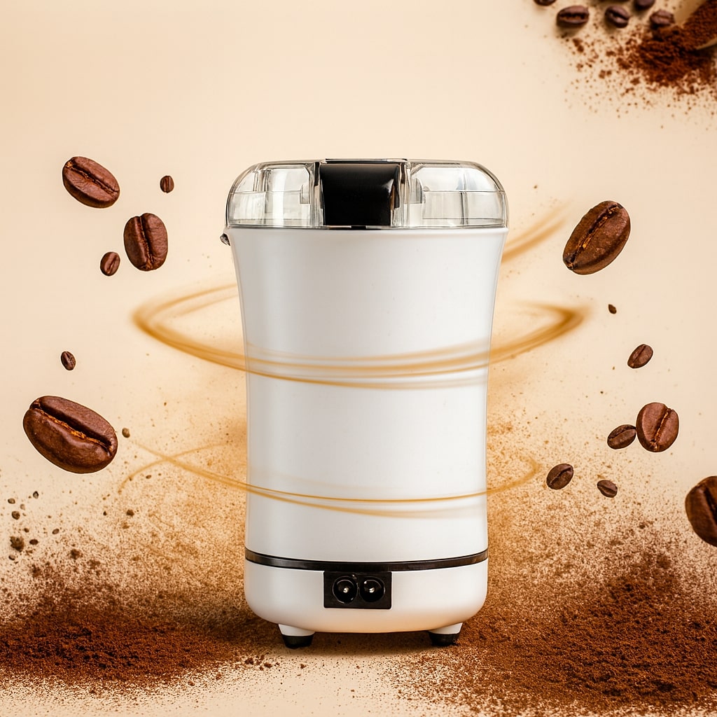 Electric Coffee Grinder – Stainless Steel Blades for Beans, Herbs & Spices
