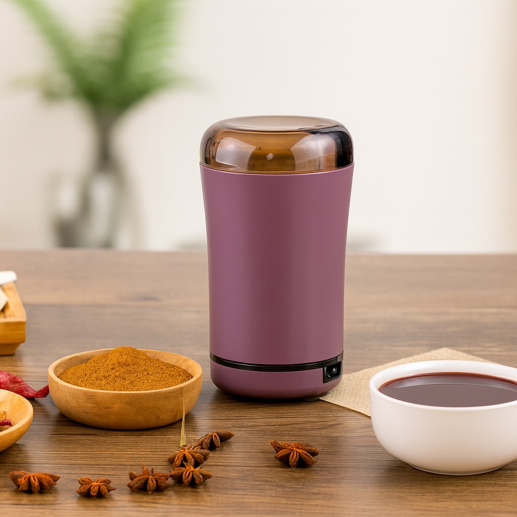 Electric Coffee Grinder – Stainless Steel Blades for Beans, Herbs & Spices