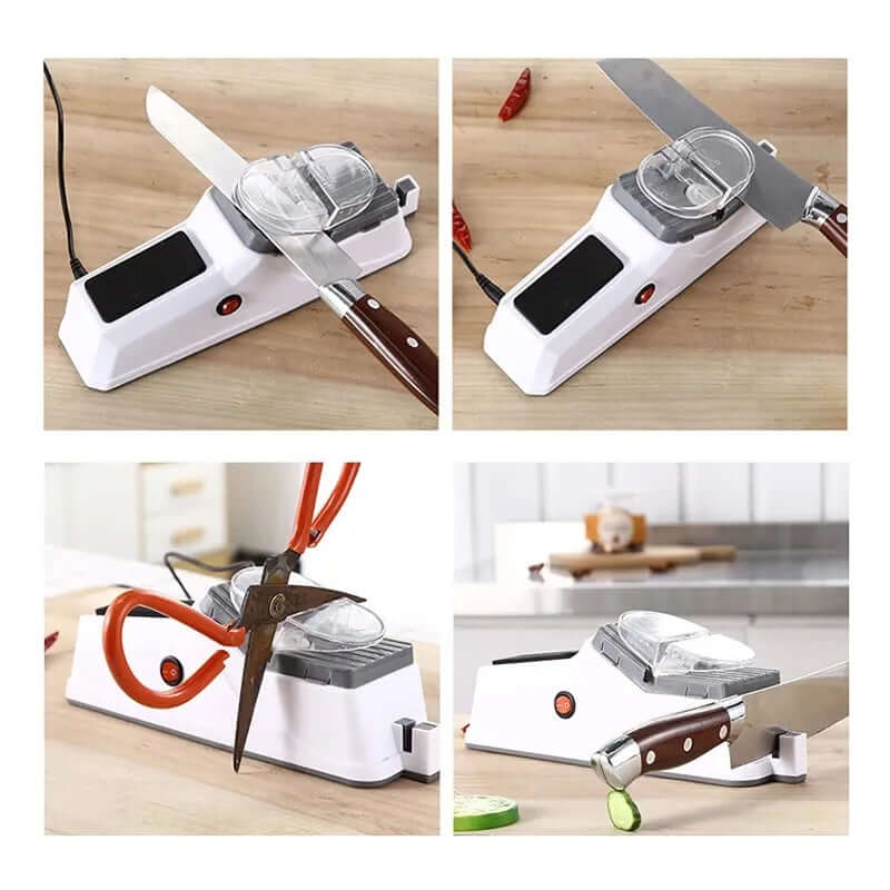 Electric Knife Sharpener – Rechargeable, Fast & Safe for Knives & Scissors