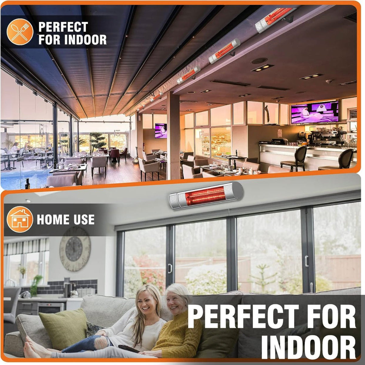 Electric Patio Heater – 1500W Infrared with Remote