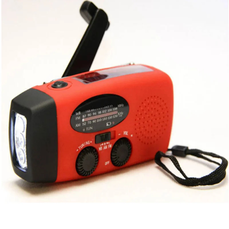 Emergency Radio with Power Bank – Hand-Crank & Solar with Torch