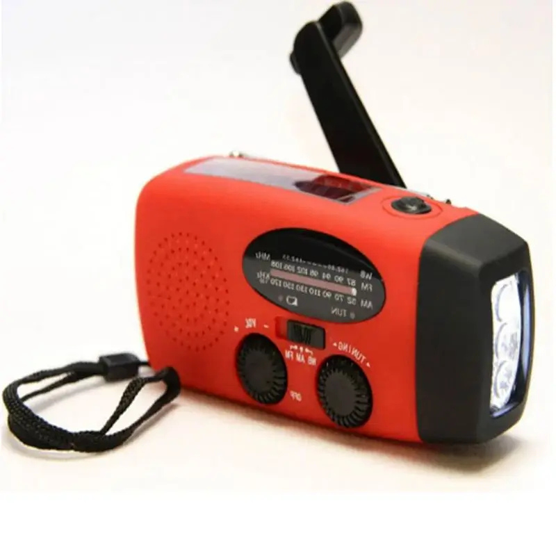 Emergency Radio with Power Bank – Hand-Crank & Solar with Torch