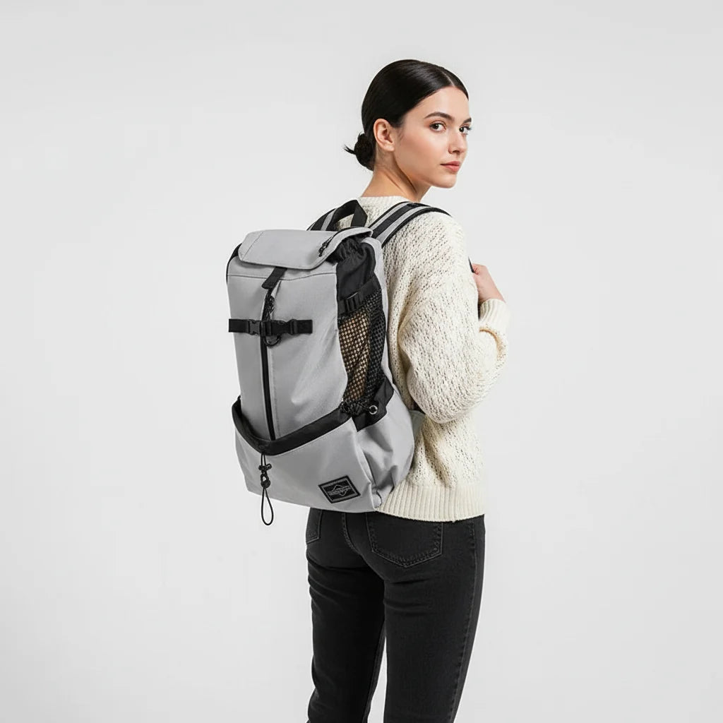 Ergonomic Dog Carrier Backpack – Breathable Padded Panels for Small Dogs