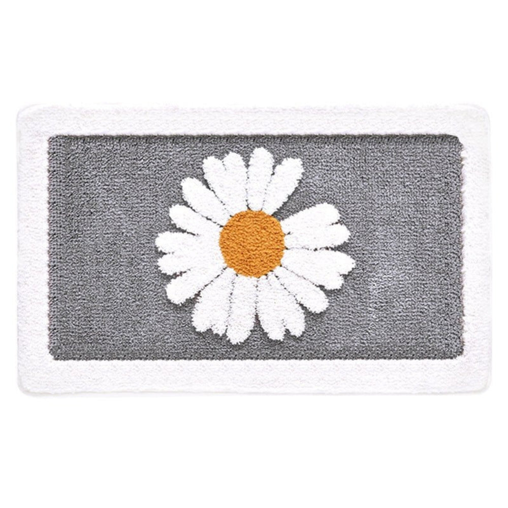 Floral Bath Mat – Plush Microfibre, Non-Slip