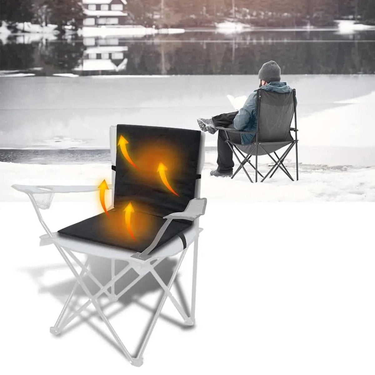Heated Seat Cushion – Foldable USB Pad with 3 Heat Levels