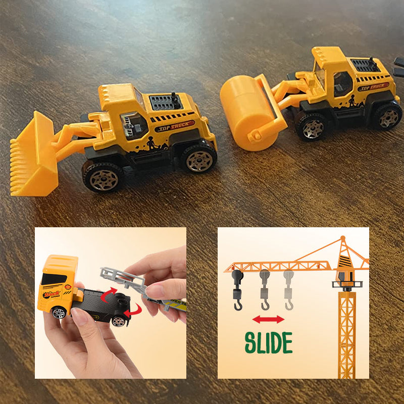 Kids Construction Advent Calendar – Trucks, Crane, Traffic Signs & Play Board, 24 Days