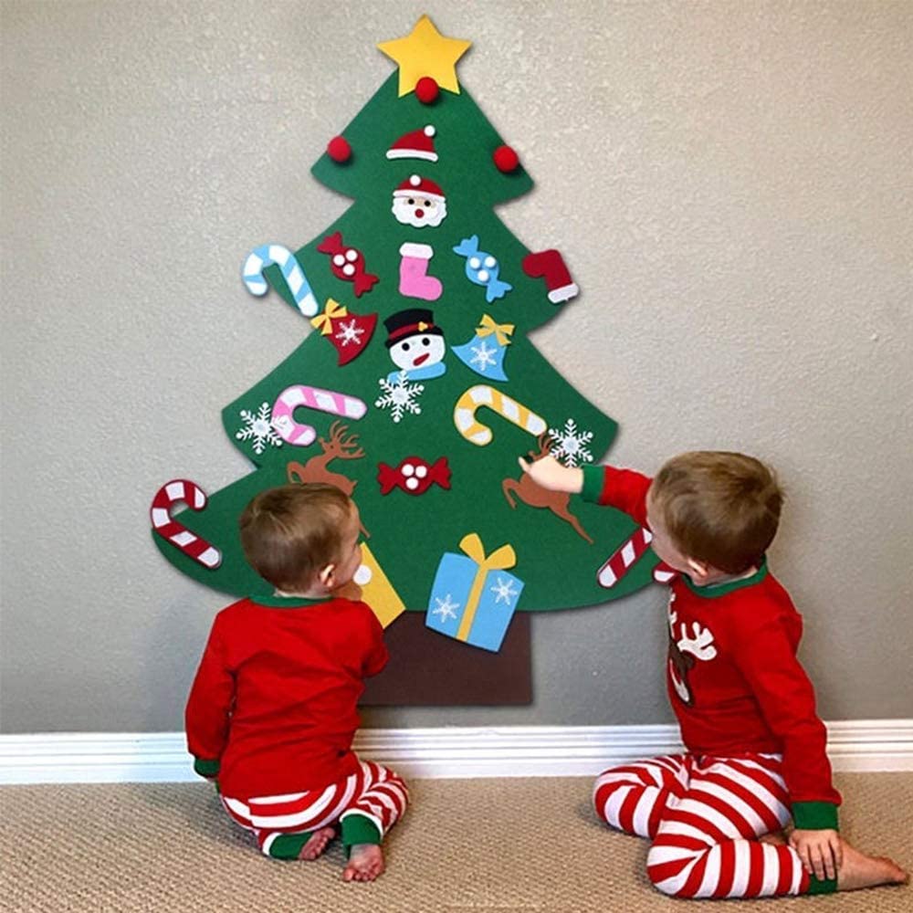 Kids' Felt Christmas Tree – Wall-Hanging Play Decoration