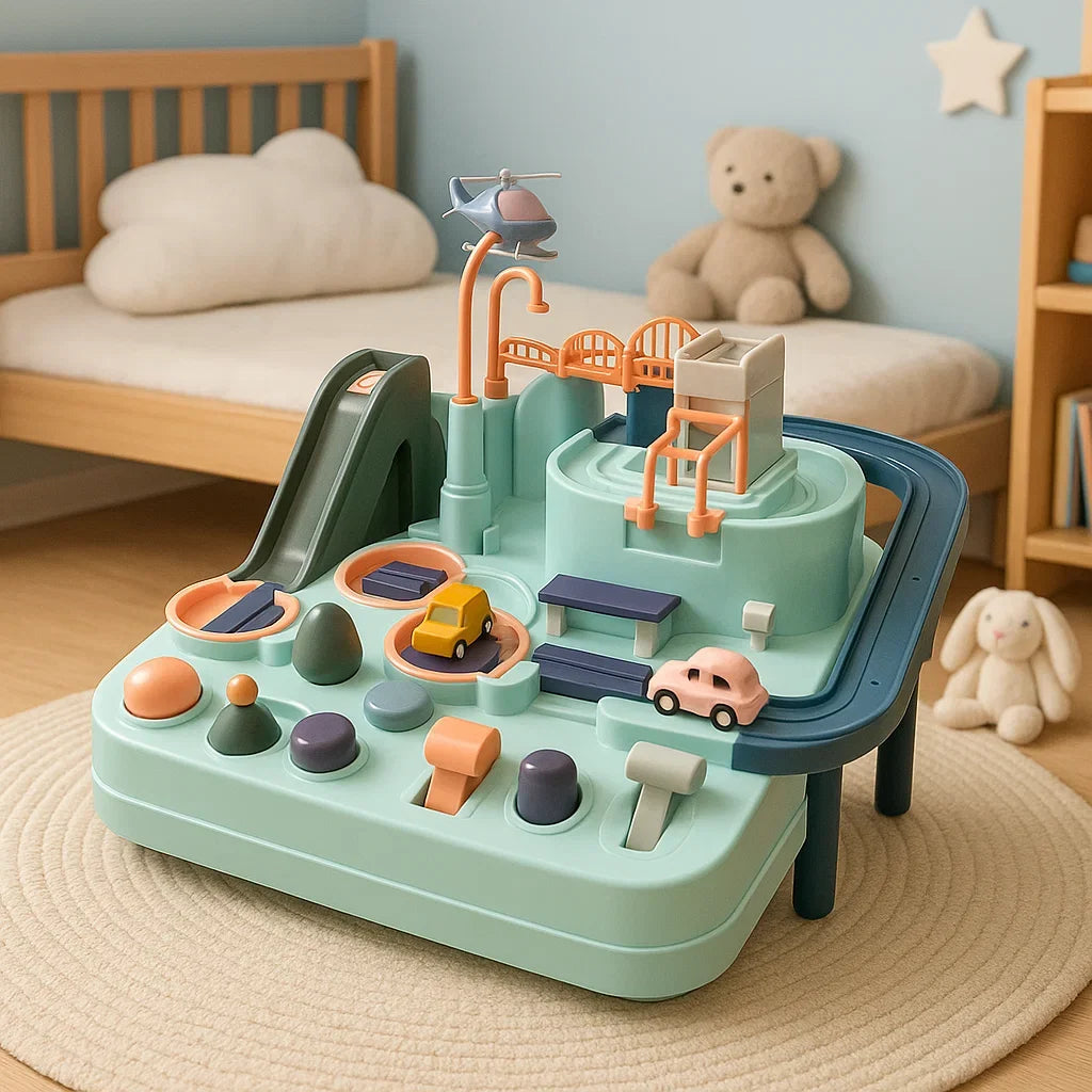Kids' Logic Puzzle Game – City Car Brain-Training Toy with 8 Challenges