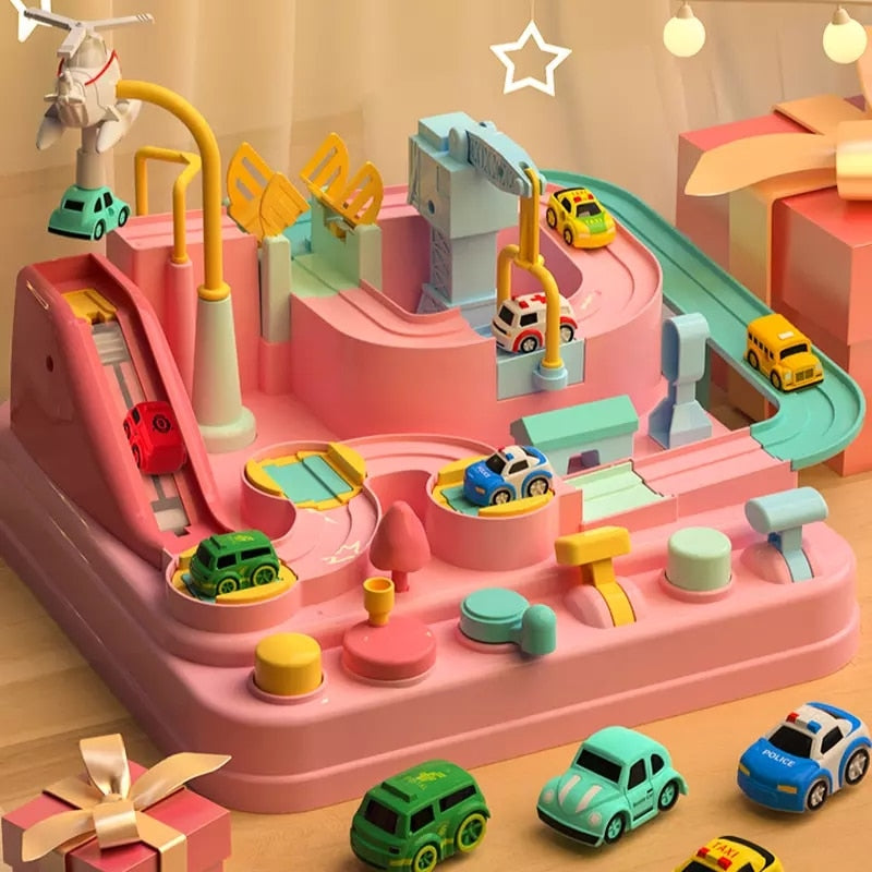 Kids' Logic Puzzle Game – City Car Brain-Training Toy with 8 Challenges