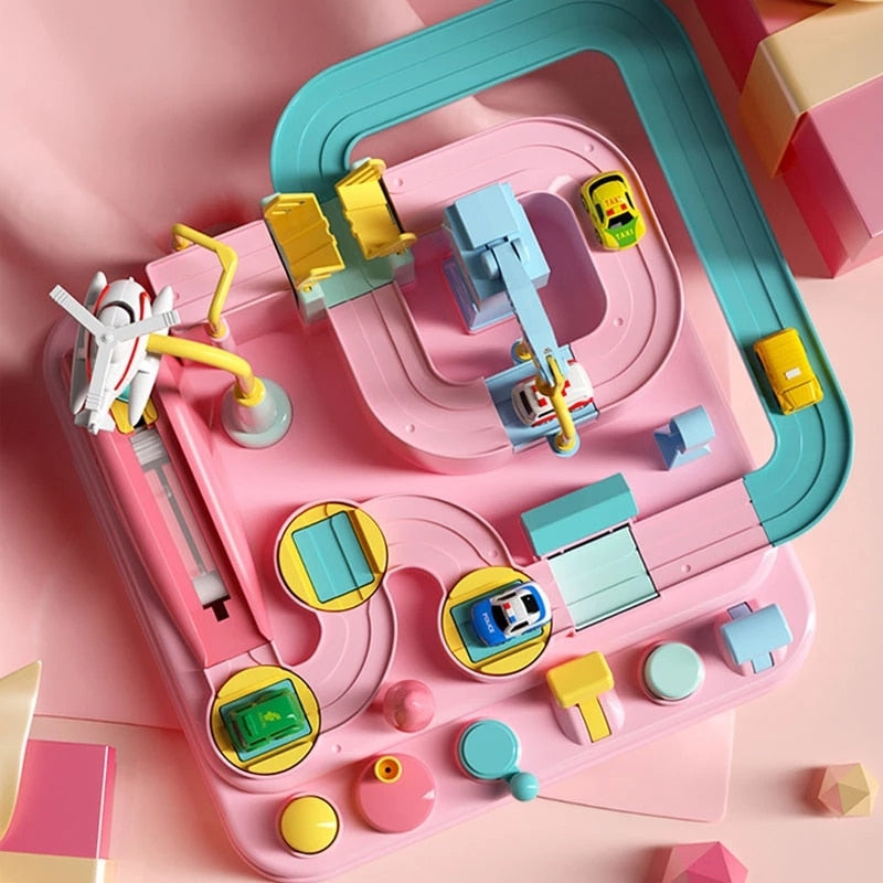Kids' Logic Puzzle Game – City Car Brain-Training Toy with 8 Challenges