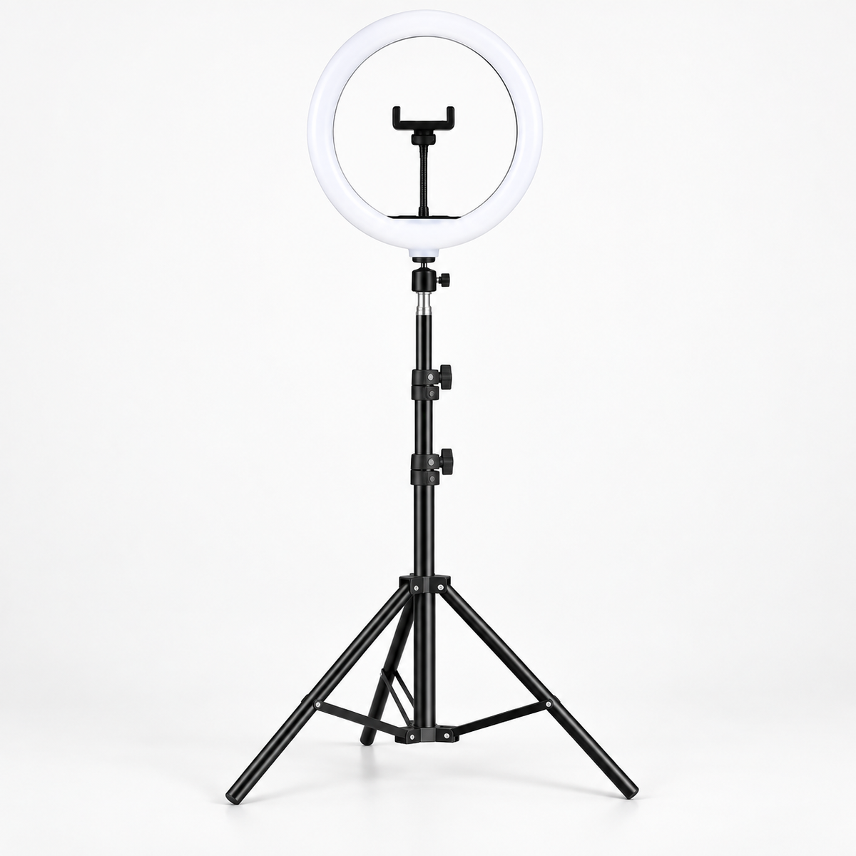 LED Ring Light with Tripod – Adjustable Studio Light and Phone Holder