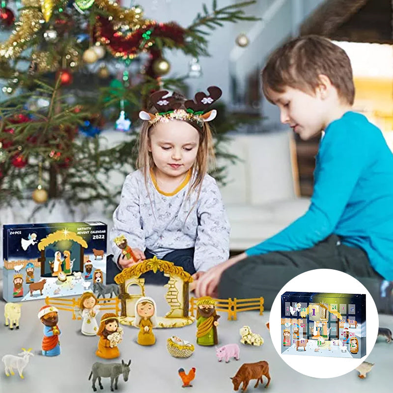 Nativity Advent Calendar – 24 Christmas Nativity Figures for Kids & Families